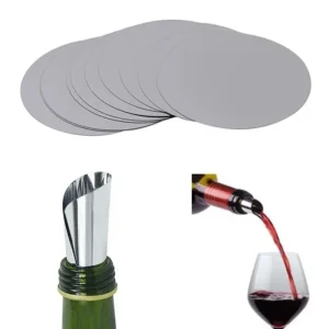 10 Peças Derramador Vinho Folha Alumínio Antigotejo